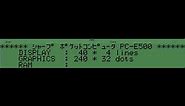SHARP PC-E500 PocketComputer Demonstration