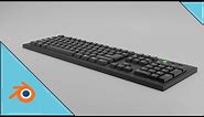 Blender 3D Making a keyboard under 18 minutes!
