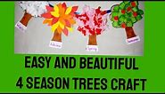 4 seasons tree easy craft|season tree school project for kids