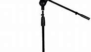 LyxPro Microphone Stand Boom Arm Tilting Rotating Floor Podium Stage or Studio Strong Durable And Foldable Height 38.5"- 66" Extends Arm to 29 3/8" Comes With 3/8" and 5/8" mount Adapter