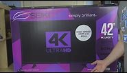 Seiki 42" 4K 60Hz UHD TV (SE42UM) Unboxing and Use With Nvidia SHIELD TV