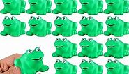 Zubebe Rubber Frogs Squeak and Floating Frog Sea Turtle Rubber Bath Toy Baby Shower Swimming Bathtub Toys for Shower Frogs Bathtub Birthday Party Decoration Boys Girls Bath Toys (Frog, 24)