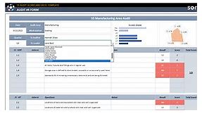 5S Audit Scorecard Excel Template