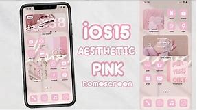 iOS15 Pink Aesthetic Home Screen Tutorial 💕