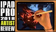 2018 iPad Pro artist test review drawing along with Apple Pencil 2