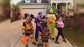 Trick or Treat 2016. Homemade Five Nights at Freddy's costumes.
