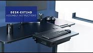 DESK-EXT24D Clamp-on 24" x 14" Desk Extension with Storage Assembly by VIVO