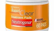 Neutrogena Rapid Clear Maximum Strength Acne Face Pads with 2% Salicylic Acid Acne Treatment Medication to Help Fight Breakouts, Oil-Free Facial Cleansing Pads for Acne-Prone Skin, 60 ct