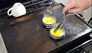 Rattleware Stainless Steel Egg Rings - Commercial-Grade, Even Cooking, Heat-Resistant Handle, Ideal for Frying Eggs - Durable & Trusted by Professional Chefs Worldwide (4 Ring Set)