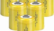 1.2V Nicd 4/5 Sub C Rechargeable Battery SC 1200mAh Battery W/Tab for Power Tool,6 Counts