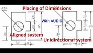 1.4b-Placing of Dimension Systems in Engineering Drawing: Aligned and Unidirectional Systems