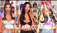 MY ENTIRE FEMALE HAIR CC FOLDER | The Sims 4 | 2022