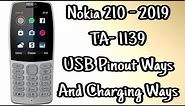 Nokia 210 TA-1139 USB Pinout And Charging Ways