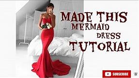 How to make a mermaid dress, bridal dress, brides maid dress, prom dress panel dress, gore dress