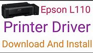 How to Epson L110 Printer Driver Download And Install