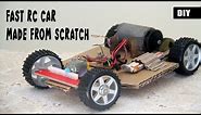 How to make a Simple RC Car with Steering | DIY Remote-controlled Vehicle