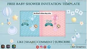 Free Baby Shower Invitation Templates || After Effect File