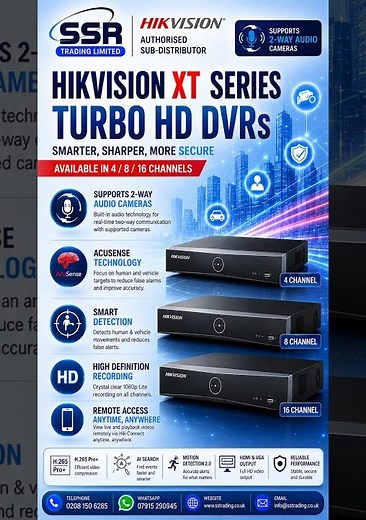Hikvision XT Series Turbo HD DVRs- iDS-7204HQHI-M1/XT | iDS-7208HQHI-M1/XT | iDS-7216HQHI-M2/XT