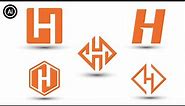 Letter H Logo Design Illustrator ( Part-3)