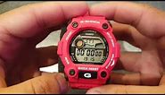 How to set Date and Time Casio Gshock 3194 (Moon phase and Tide level watch) G7900