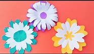 Delightful Purple Turquoise & Yellow Flower Making with paper Wall hanging Craft