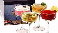 the mask el turko Vintage Coupe Glasses Set of 4, Champagne, Cocktail, Martini, Wine Glasses, Long Stem Glassware, (8.8oz/260ml) (4 Pcs)