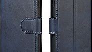 QLTYPRI iPhone 6 Plus iPhone 6S Plus Case Premium PU Leather Simple Wallet Case TPU Bumper [Card Slots] [Kickstand] [Magnetic Closure] Shockproof Flip Cover for Apple iPhone 6P iPhone 6SP - Blue