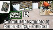Calculate Number of Concrete Bags