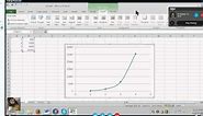 Math- make a curved line in a graph using Excel --option with talking software