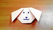 How to make an origami dog face step by step.