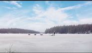 Winter in Lake Saimaa Finland