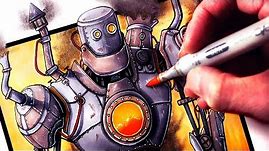 Let's Draw a STEAMPUNK ROBOT - FANTASY ART FRIDAY