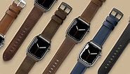 Leather Bands for Apple Watch Bands 45mm 44mm 42mm Men Women