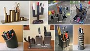 DIY Metal Pencil Holder Ideas / scrap metal desk organizer Ideas