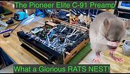 The Pioneer Elite C91 Preamp - What a Glorious Rats Nest!