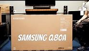 Samsung Q80A QLED Unboxing, Setup with TV and 4K HDR Demos