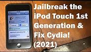 (READ DESCRIPTION) iPod Touch 1st Generation Jailbreak Tutorial & Cydia Fix (Working in 2022)