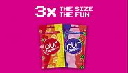 PUR Jumbo Gum | Aspartame Free Chewing Gum | 100% Xylitol | Natural Bubblegum, Grape, Watermelon Flavor, 20 Pieces (Pack of 3)