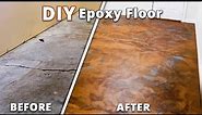 DIY Epoxy Flooring Over Cracked Concrete Start to Finish | Stone Coat Epoxy