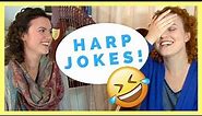 Harpist reacts to harp jokes!