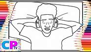 Miles Morales Coloring Pages/Miles Morales with Headphones/Jim Yosef - Arrow [NCS Release]