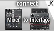 Setup Guide - how to connect a Mixer to an Audio Interface for audio recording