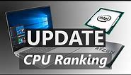 Laptop Processors Ranking 2020 (Update 1)