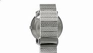 Movado Women's BOLD Thin Stainless Steel Watch with a Printed Index Dial, Silver (Model 3600241)