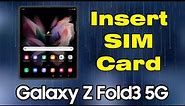 how to insert sim card samsung Z Fold 3
