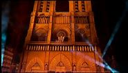 Paris NYE virtual concert replicating Notre Dame background