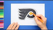 How to draw the Philadelphia Flyers Logo (NHL Team)