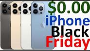$0.00 iPhone 13 Black Friday Deals at T-Mobile Verizon AT&T