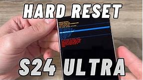 How to HARD RESET Samsung Galaxy S24 ULTRA