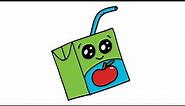 HOW TO DRAW A APPLE JUICE BOX - EASY DRAWINGS